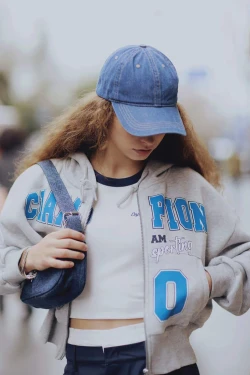 Coool Oversize Fit Kapüşonlu Baskılı Fermuarlı Sweatshirt